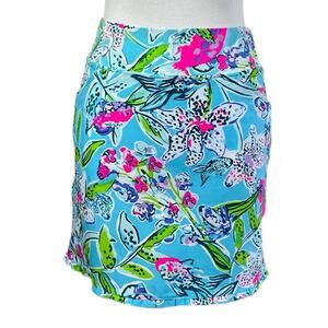 Lilly Pulitzer New Skorts Sway This Way Fairway Twill Bali Blue Women’s Size 00